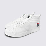 Canvas High Top Sneakers - White