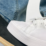 Canvas High Top Sneakers - White