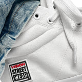 Canvas High Top Sneakers - White