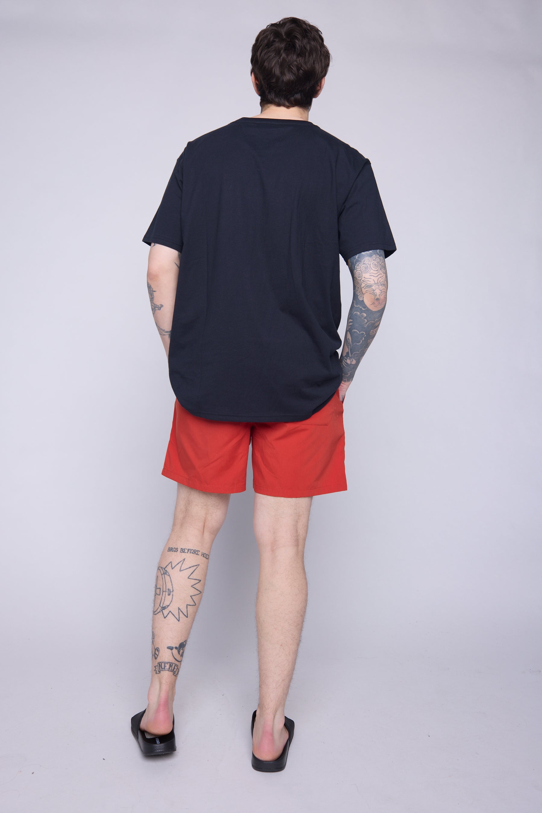 Vision Street Wear Solid Swim Shorts Red