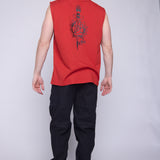 Vision Street Wear Muscle Tank Matching Tattoo Prints Red