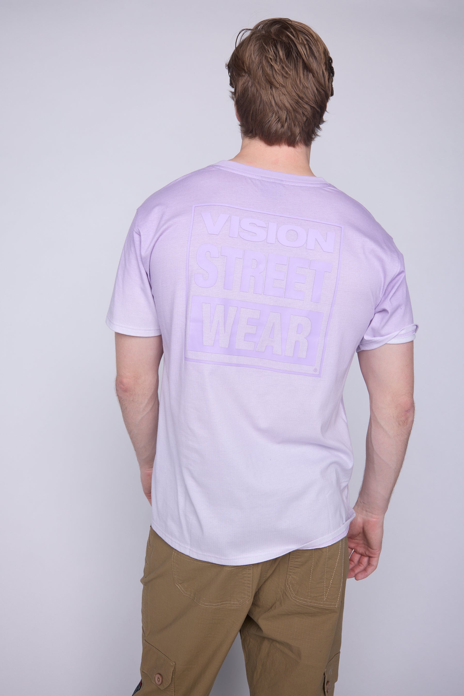 Vision Street Wear Ombre Box Logo T-Shirt Lavender