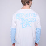 Vision Street Wear Crew Neck Full Long Sleeve Fooler Ivory & Blue Cloud