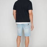 CASH - Short Ripstop Moto Pour Homme - Bleu Tabac