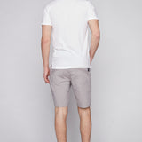 CASH - Mens Ripstop Moto Stitch Short - Light Grey