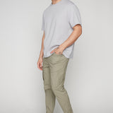 COHEN - 5 Pocket Stretch Poplin Cargo Jogger - Light Olive