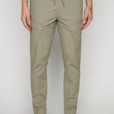 COHEN - 5 Pocket Stretch Poplin Cargo Jogger - Light Olive