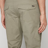 COHEN - Jogger Cargo 5 Poches en Popeline Extensible - Olive Clair