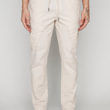 COHEN - 5 Pocket Stretch Poplin Cargo Jogger - Sand