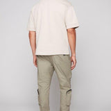 TRAVIS - Utility Cargo Stretch Poplin Pants with Adjustable Hem - Light Olive