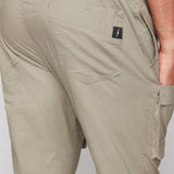 TRAVIS - Utility Cargo Stretch Poplin Pants with Adjustable Hem - Light Olive