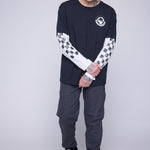 Vision Street Wear Crew Neck Full Long Sleeve Fooler Black & Ivory