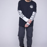 Vision Street Wear Crew Neck Full Long Sleeve Fooler Black & Ivory