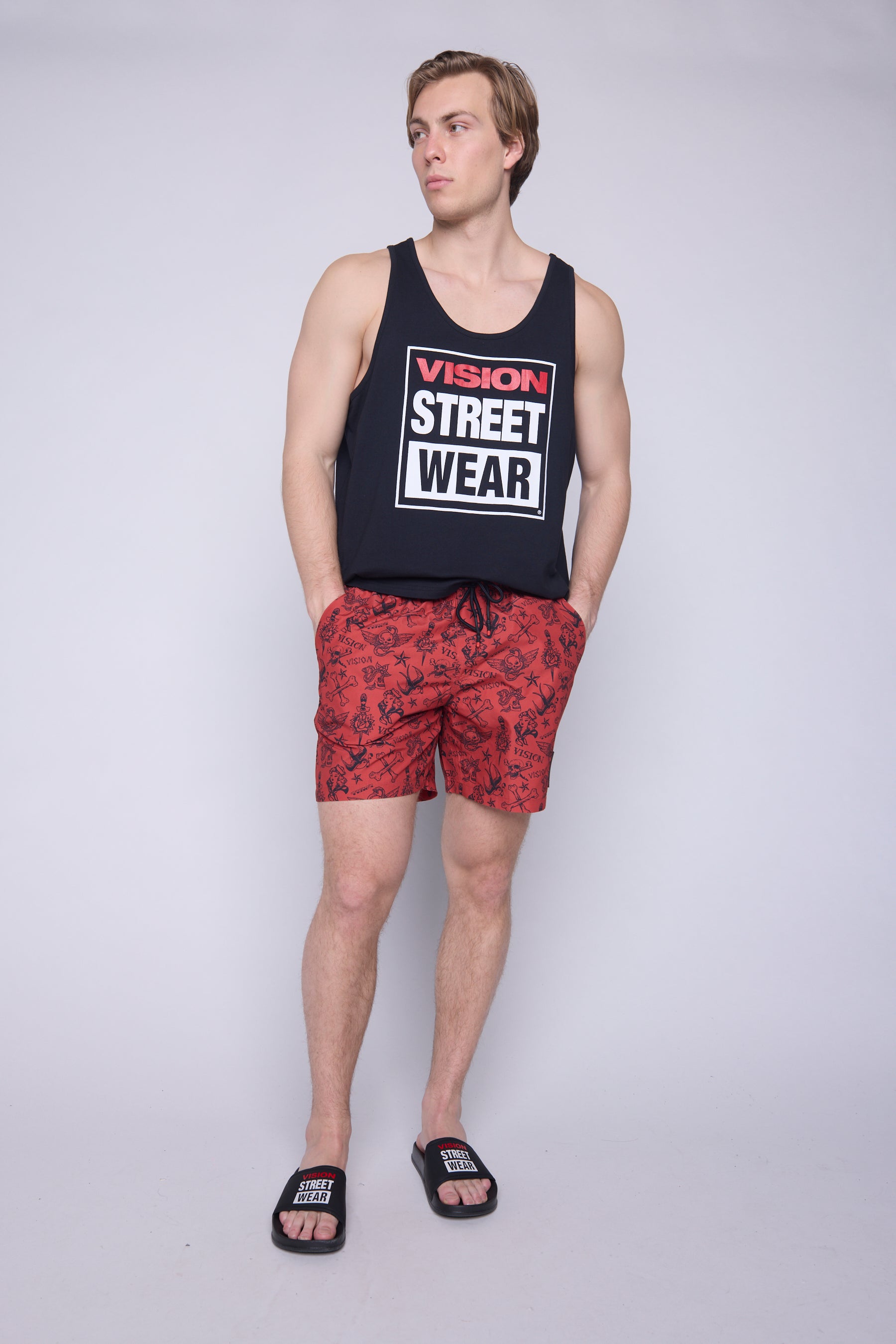 Vision Street Wear Tank Top Classic Box Logo Black