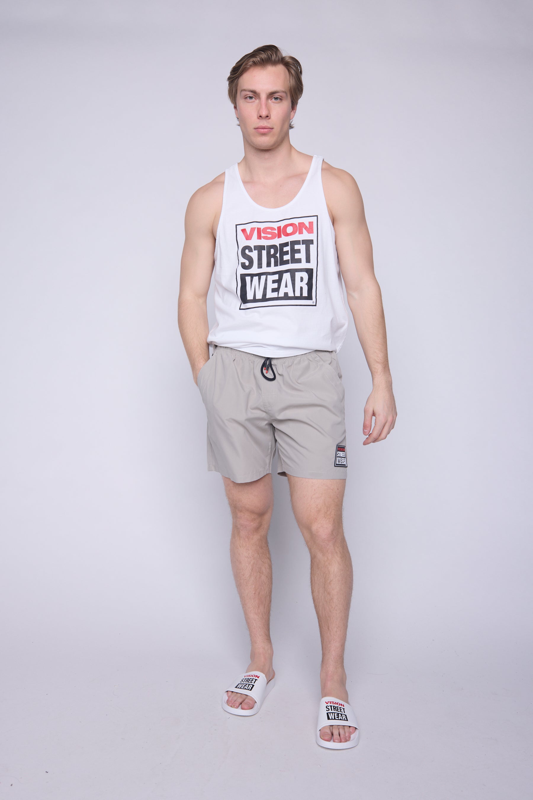 Vision Street Wear Tank Top Classic Box Logo White