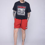 Vision Street Wear Solid Swim Shorts Red