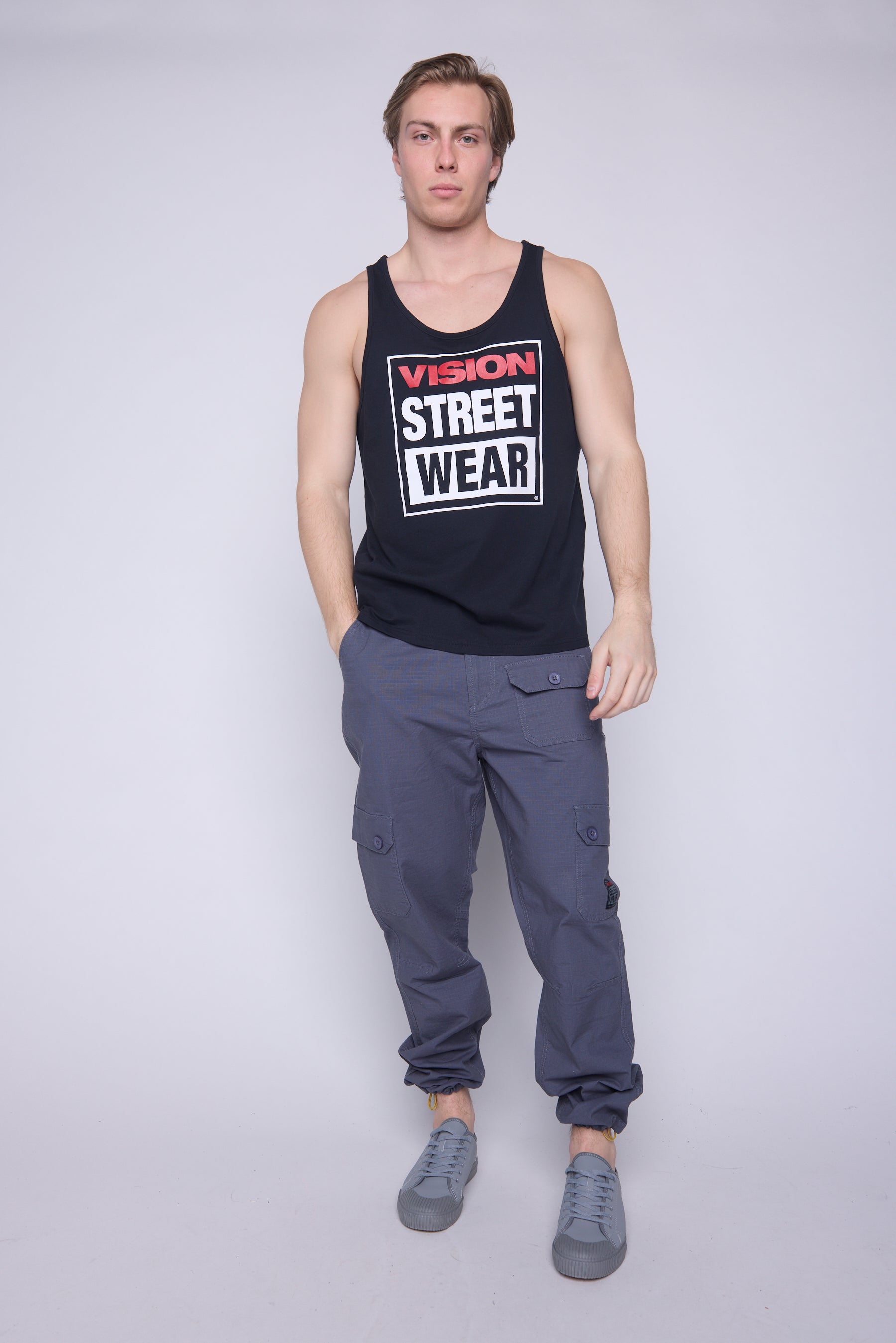 Vision Street Wear Tank Top Classic Box Logo Black