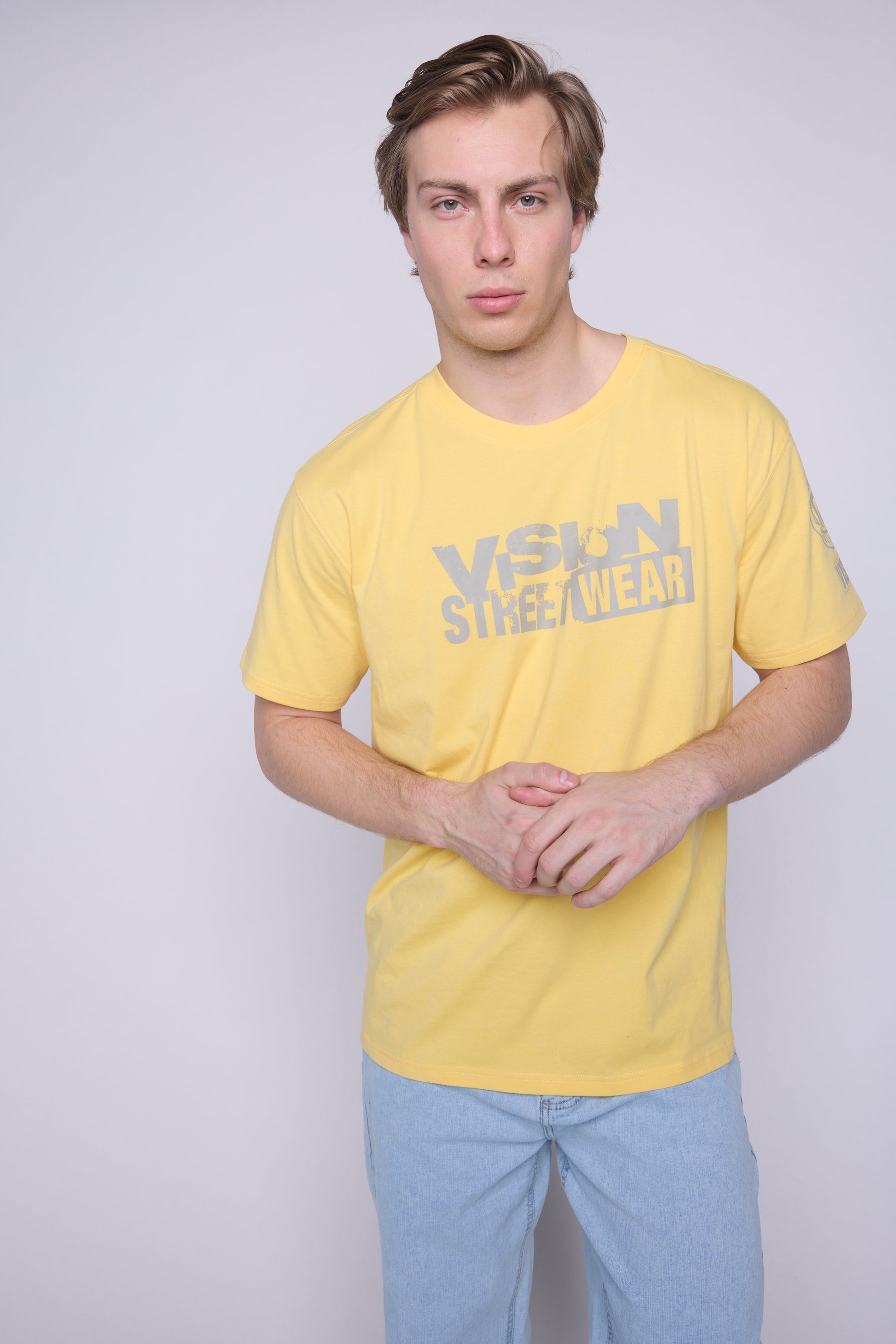 Vision Street Wear Team Logo T-Shirt Butter & Mushroom