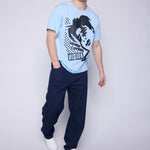 Vision Street Wear 80's Retro T-Shirt Blue Cloud