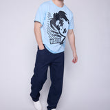 Vision Street Wear 80's Retro T-Shirt Blue Cloud