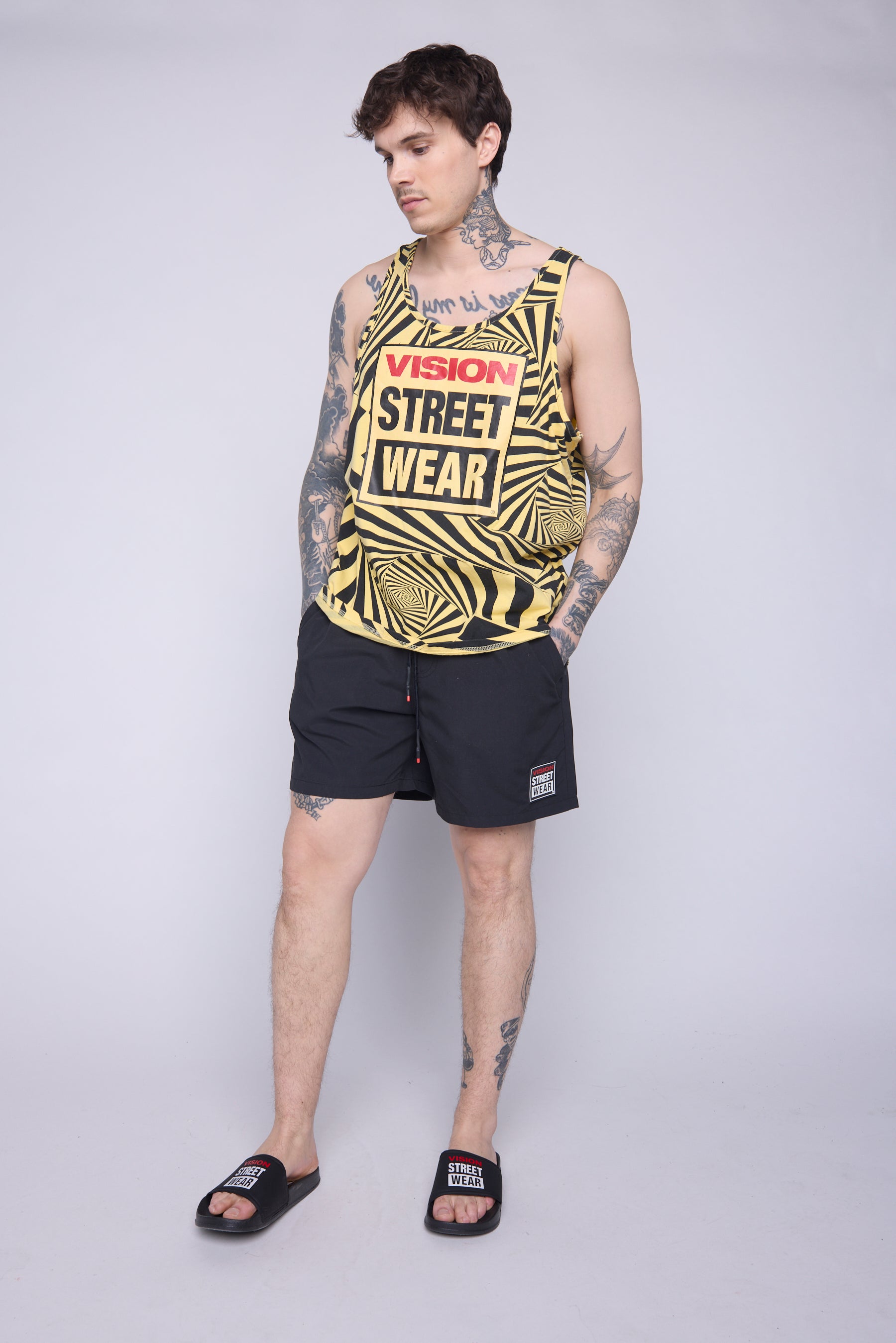 Vision Street Wear Tank Top Spiral Box Logo Butter