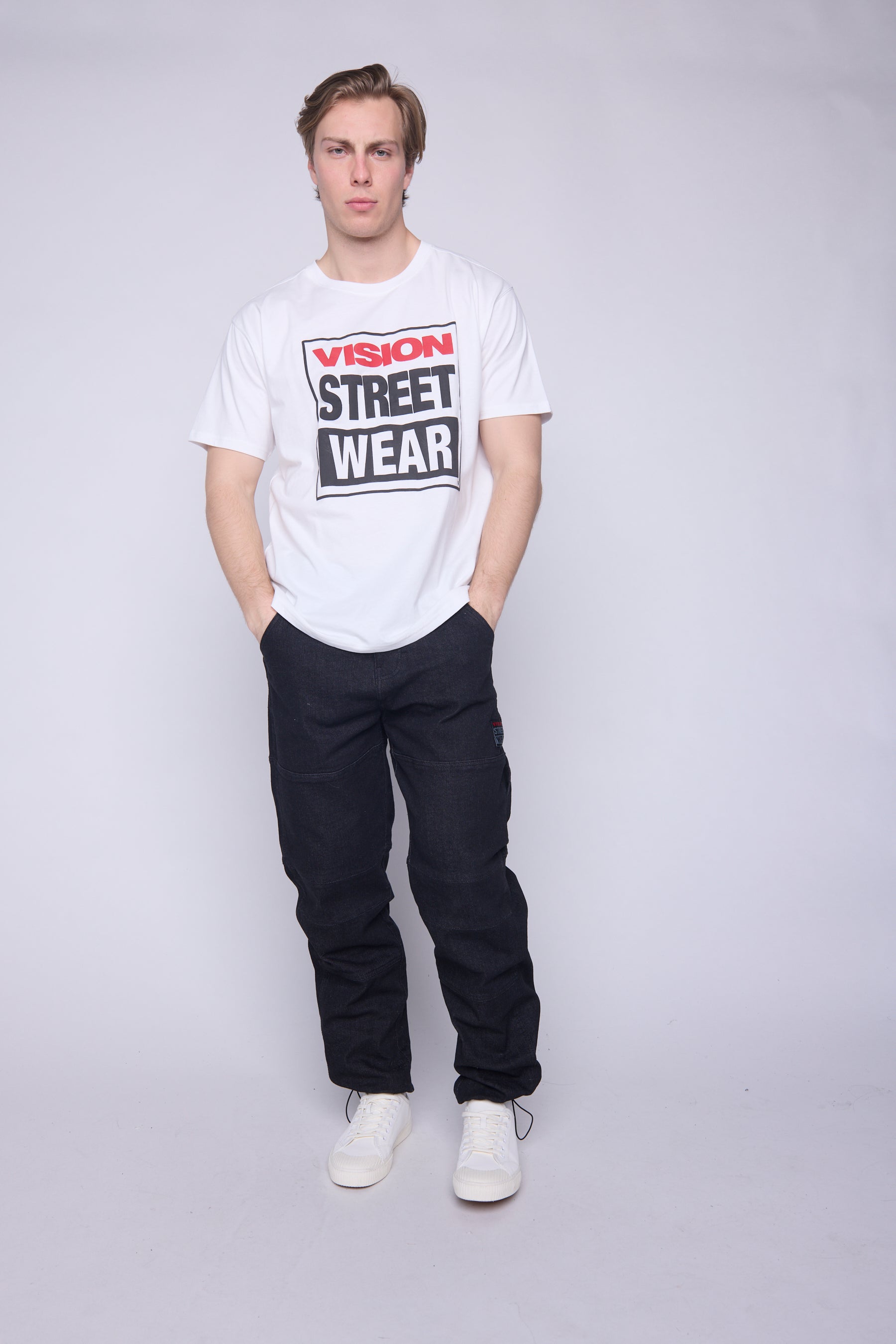 Vision Street Wear Puffy Print Box Logo T-Shirt Ivory