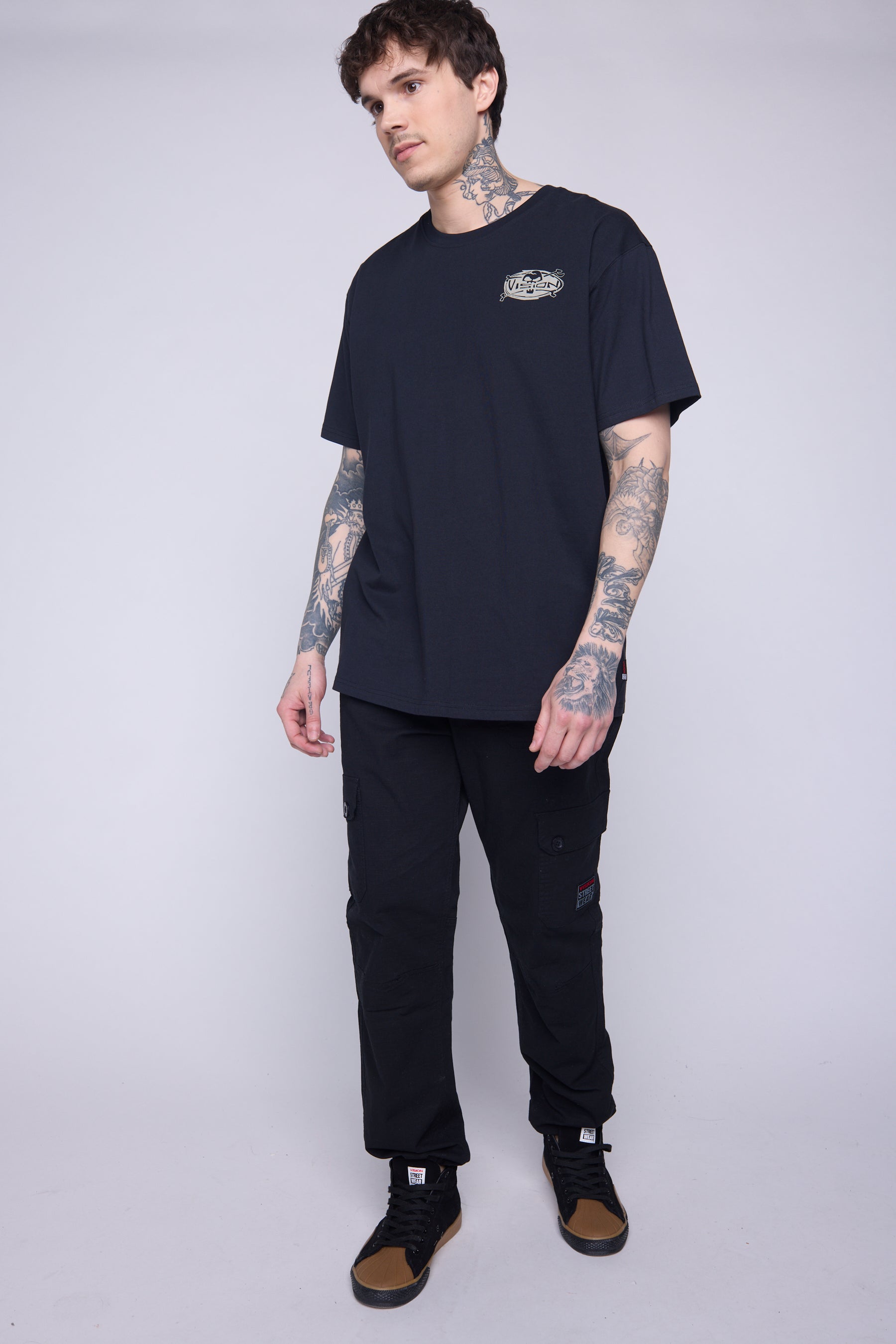 Vision Street Wear Skull Logo T-Shirt Black