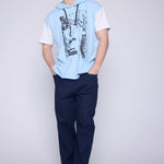 Vision Street Wear Hooded Short Sleeve Fooler Blue Cloud