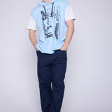 Vision Street Wear Hooded Short Sleeve Fooler Blue Cloud