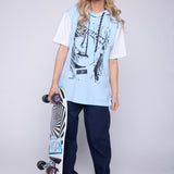 Vision Street Wear Hooded Short Sleeve Fooler Blue Cloud