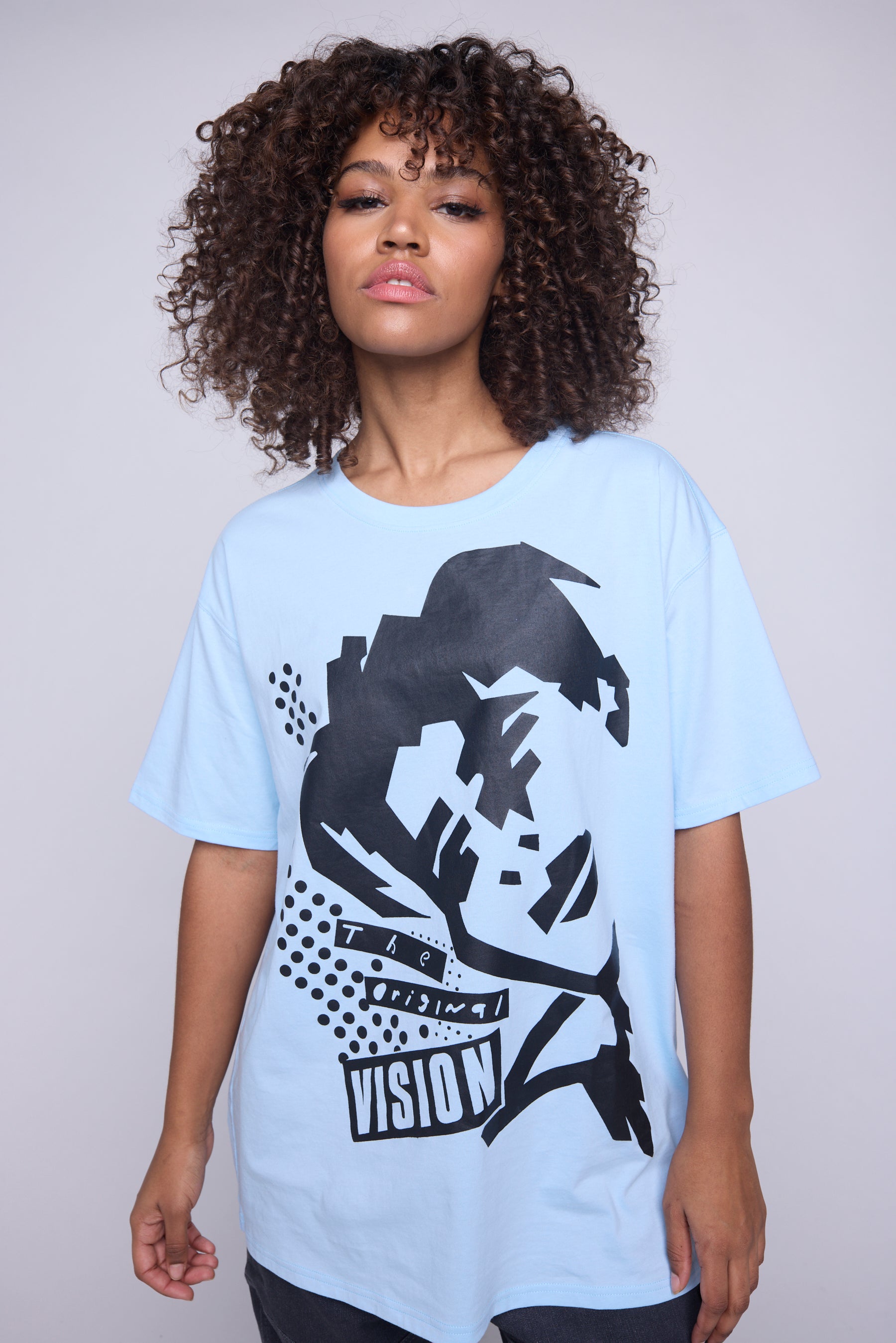 Vision Street Wear 80's Retro T-Shirt Blue Cloud