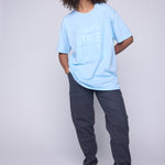 Vision Street Wear Tonal Printed Logo T-Shirt Blue Cloud