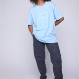 Vision Street Wear Tonal Printed Logo T-Shirt Blue Cloud