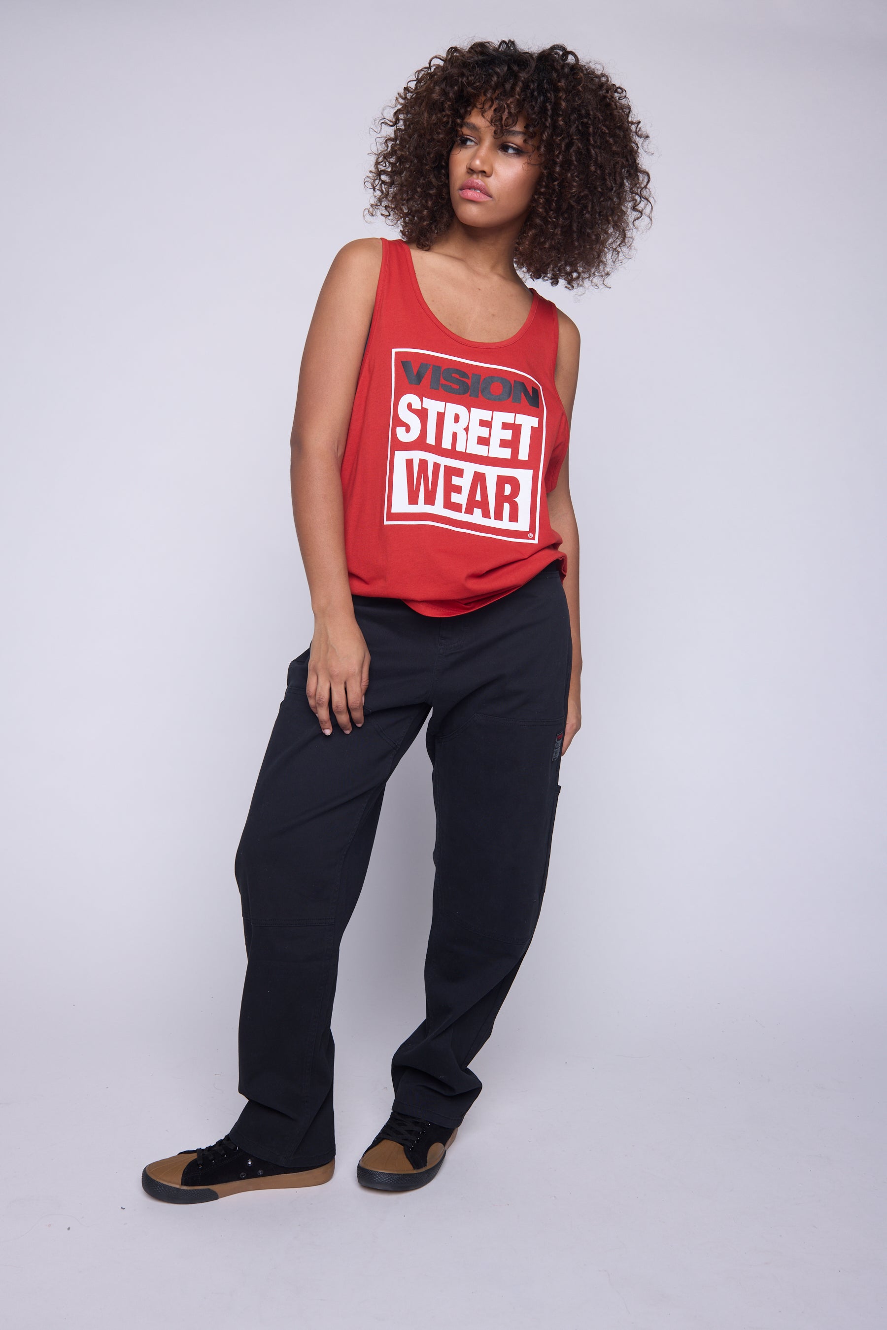 Vision Street Wear Tank Top Classic Box Logo Red