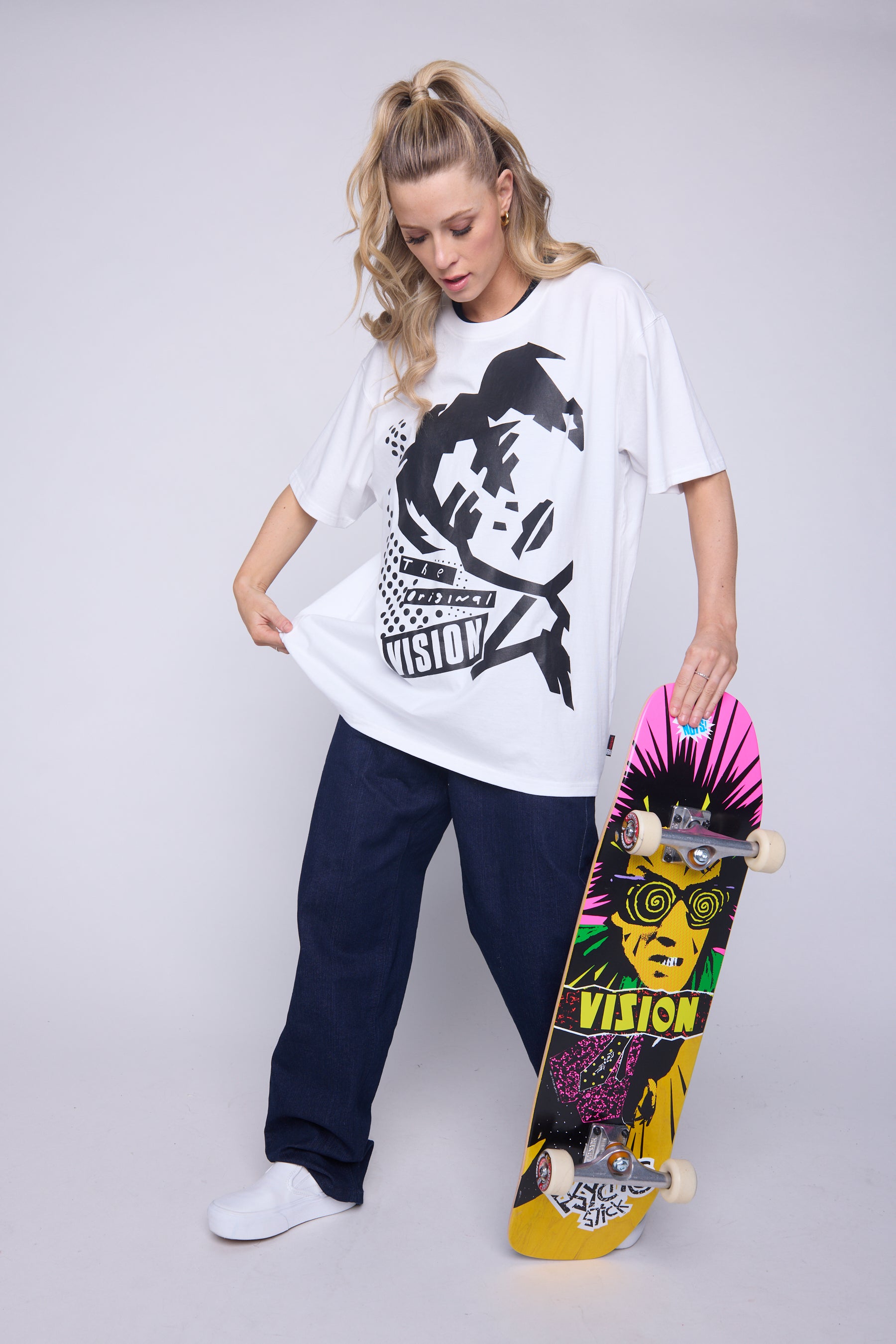 Vision Street Wear 80's Retro T-Shirt Ivory