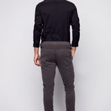 HENDRIX - 5 Pocket Moto Stitch French Terry Jogger - Dark Grey