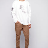 HENDRIX - 5 Pocket Moto Stitch Jogger - Beige