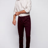 JAGGER - 5 Pocket Twill Classic Jogger - Wine