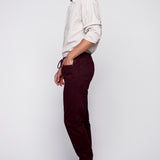 JAGGER - 5 Pocket Twill Classic Jogger - Wine