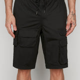 JUDE - Mens Multi Cargo Shorts - Black DNM.WORKS