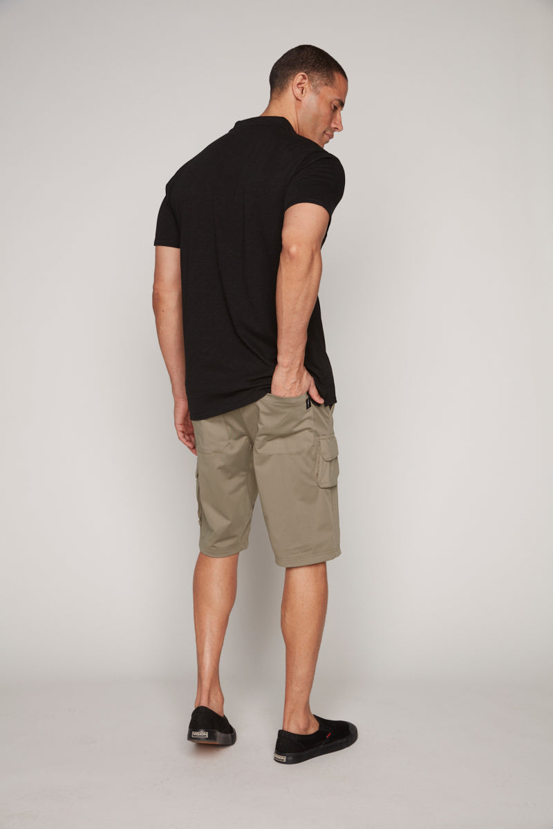 JUDE - Mens Multi Cargo Shorts - Light Olive DNM.WORKS