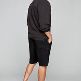 JUDE - Short Cargo en Ripstop  - Noir