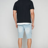 KRAVITZ - Mens Shorts With Bellowed Cargo pockets - Blue Bleach