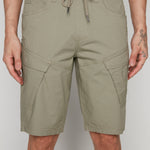 KRAVITZ - Mens 5-Pockets Pull-On Cargo Poplin Shorts - Light Olive DNM.WORKS