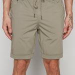 LENNON - Mens Rolled Up Shorts with Cool Stretch - Light Olive DNM.WORKS