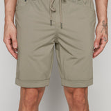 LENNON - Mens Rolled Up Shorts with Cool Stretch - Light Olive DNM.WORKS