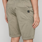 LENNON - Mens Rolled Up Shorts with Cool Stretch - Light Olive DNM.WORKS