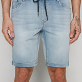 LENNON - Mens Rolled-Up Shorts - Vintage Blue