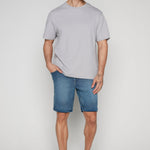 LENNON - Mens Rolled-Up Shorts - Medium Blue Acid Wash DNM.WORKS