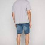 LENNON - Mens Rolled-Up Shorts - Medium Blue Acid Wash DNM.WORKS